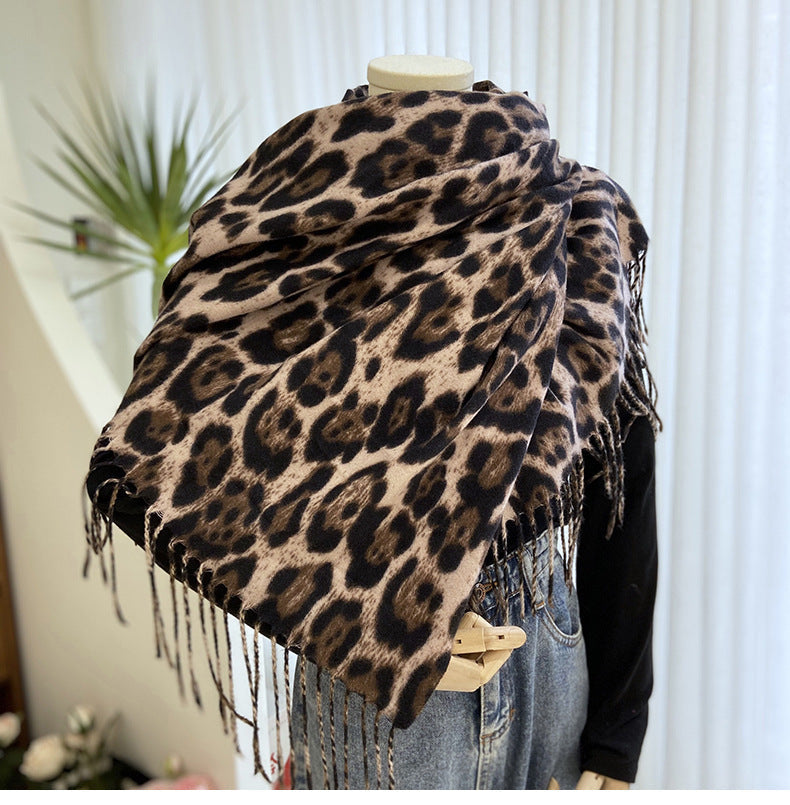 Isolde Leopard Cashmere Scarf supplier photograph