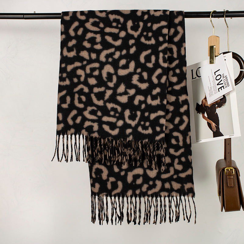 Isolde Leopard Cashmere Scarf supplier photograph