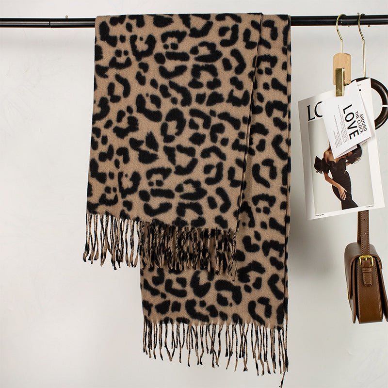 Isolde Leopard Cashmere Scarf supplier photograph