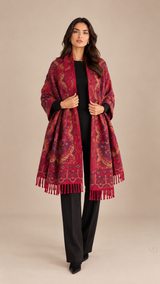 Amara Paisley Jacquard Shawl