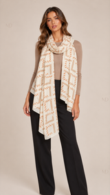 Elodie Geometric Print Scarf