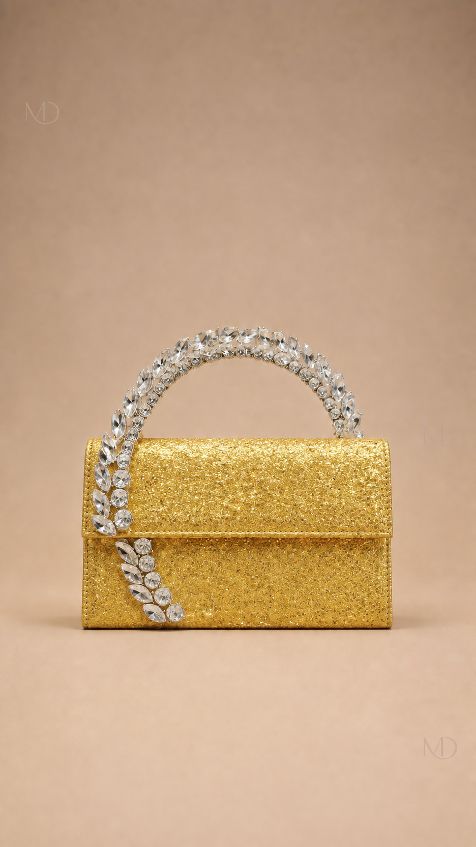 Astrid Crystal Evening Bag gold sequin product view