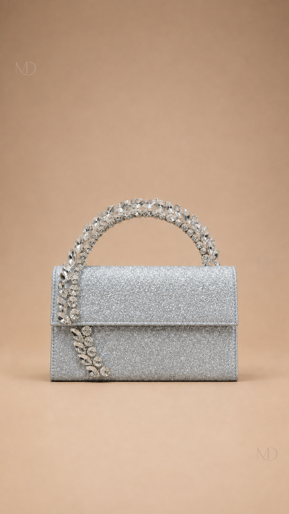 Astrid Crystal Evening Bag silver glitter product view