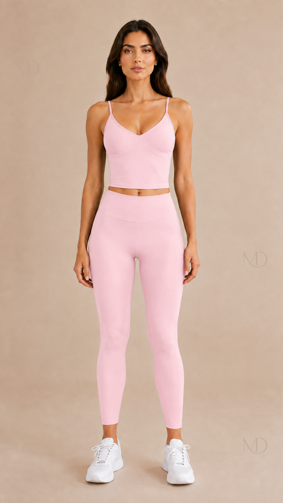 Nova Brushed Yoga Set begonia pink front