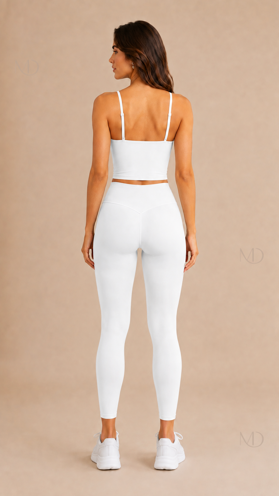 Nova Brushed Yoga Set white back