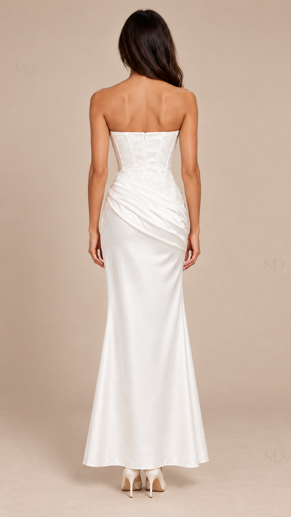Anouk Corset Maxi Dress - white-02-back
