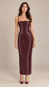 Rosalind Rhinestone Maxi Dress