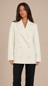 Elise Double-Breasted Wool Coat
