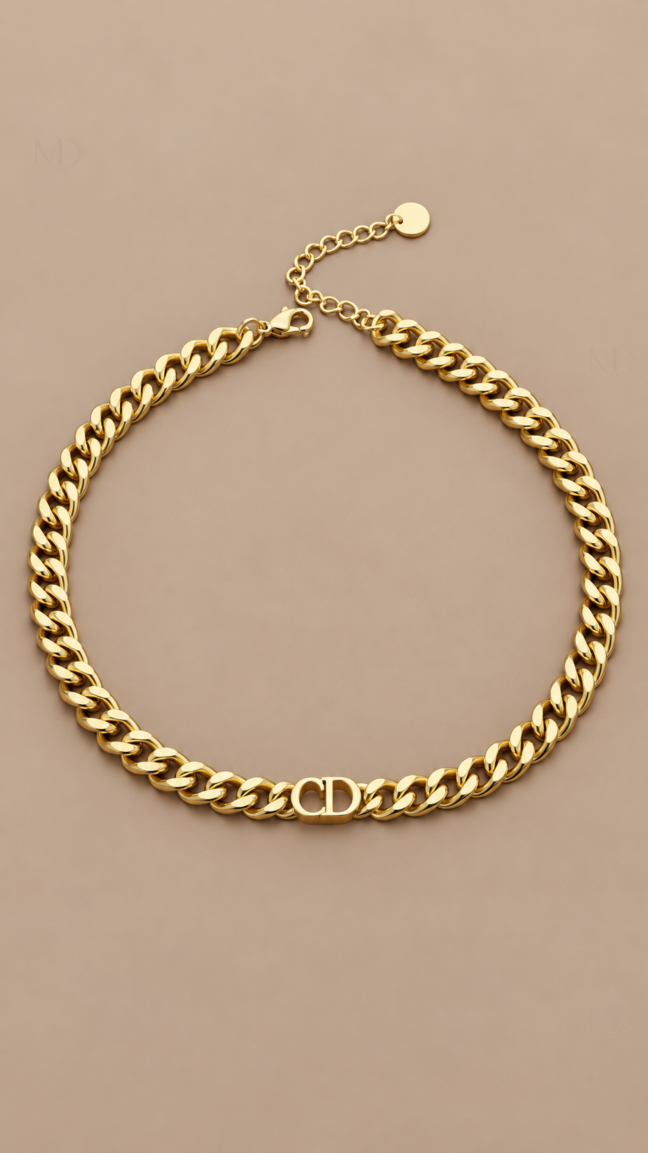 Celine Chunky Chain Necklace — gold product only