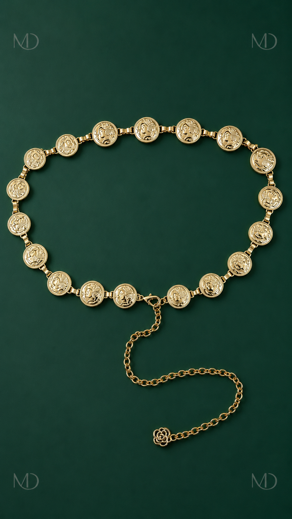 Medici Coin Chain Belt - Gold item