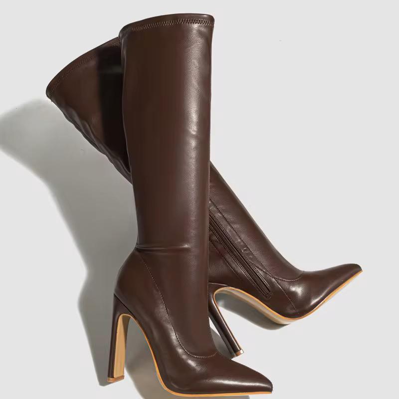 Çizme të larta me Takë Stiletto, "Midnight"