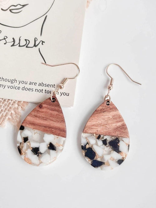 Mosaic Round WaterDrop Earrings