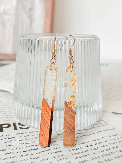 Gold Geometric Drop Earrings