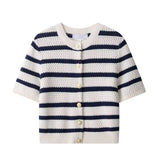 Nautique Short Sleeve Button Knit Cardigan