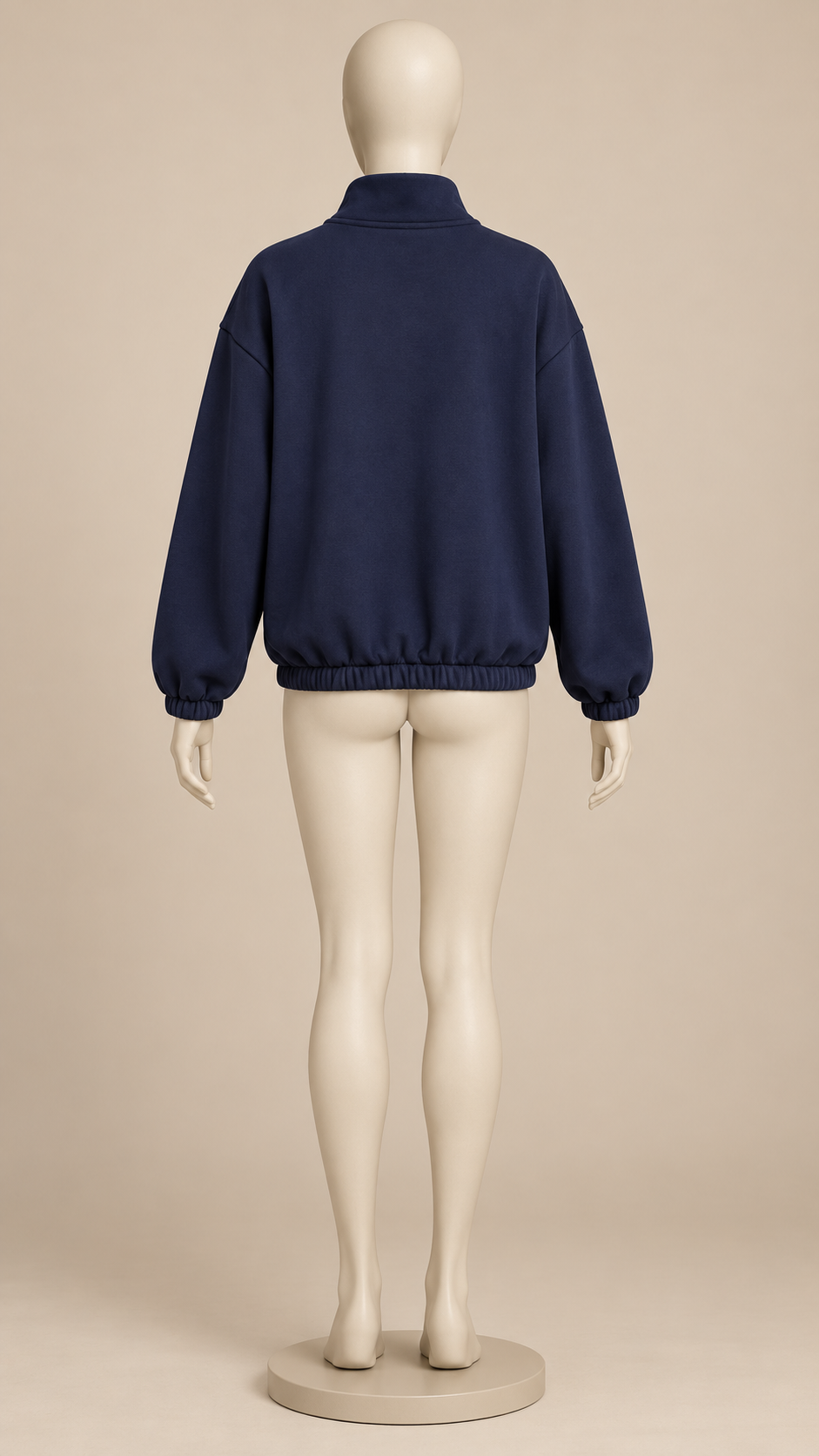 Junia Half-Zip Sweatshirt — Navy mannequin back