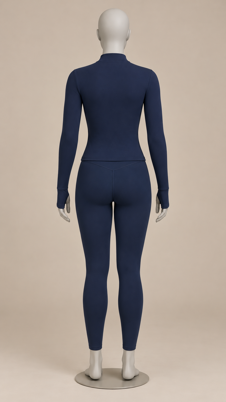 Kalinda Thumbhole Active Set — Navy mannequin back