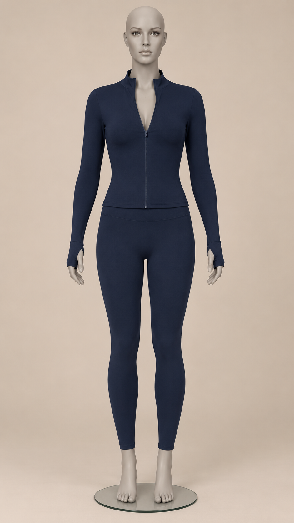 Kalinda Thumbhole Active Set — Navy mannequin front