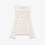 Off shoulder knit top