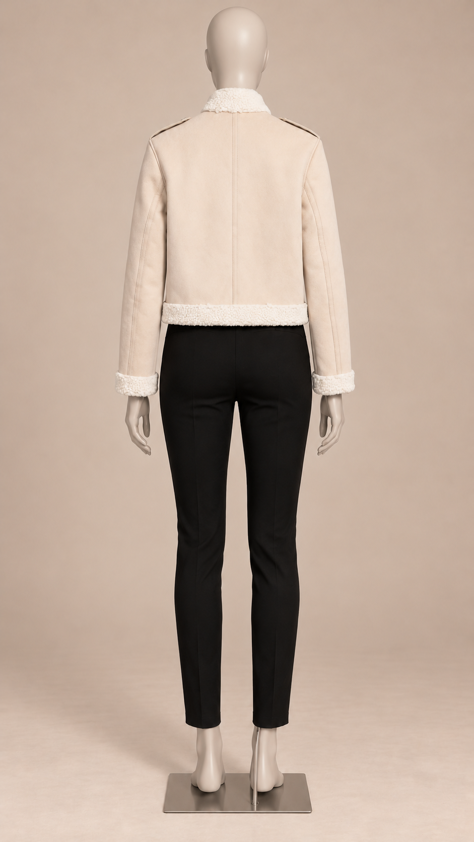 Clotilde Hussar Jacket — Off-white mannequin back