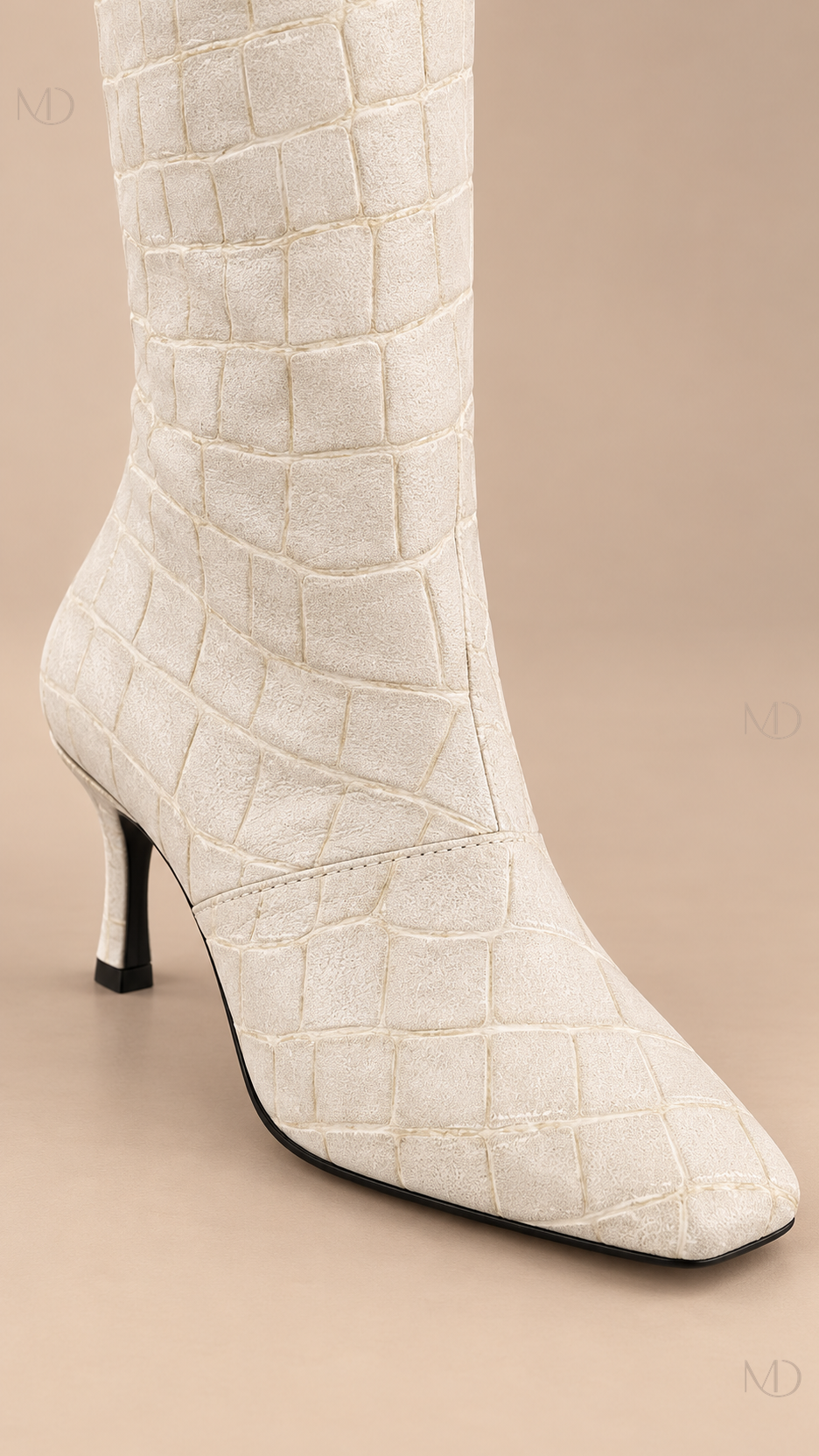 Tamsin Croc Knee Boot — Off-white shoe detail