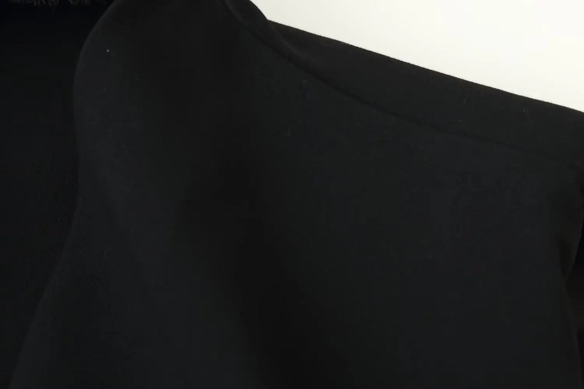 Padded Shoulder Pocket Flap Mini Dress