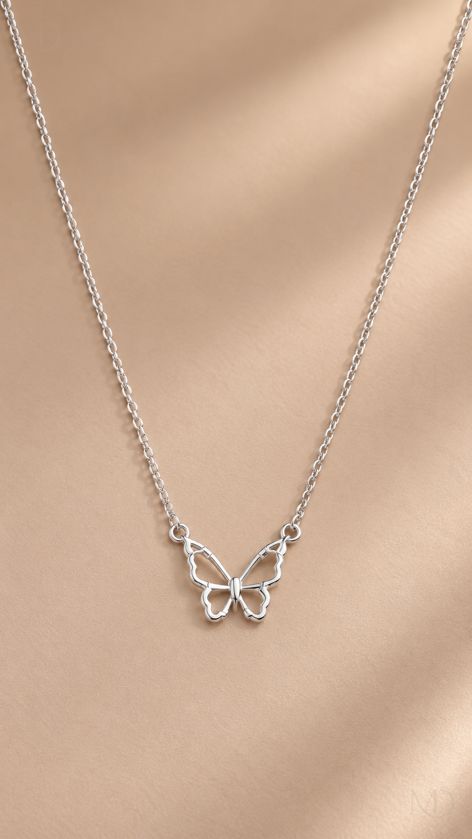Papillon Butterfly Necklace - Silver product close-up