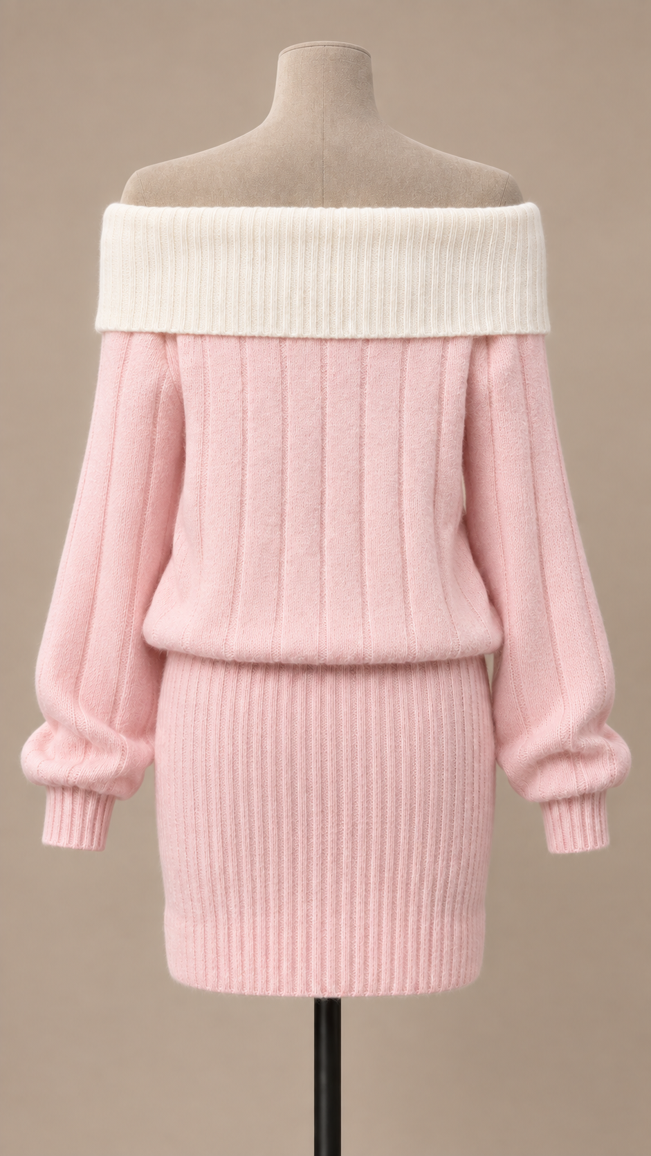 Odette Bow Bardot Mini — Pink mannequin back