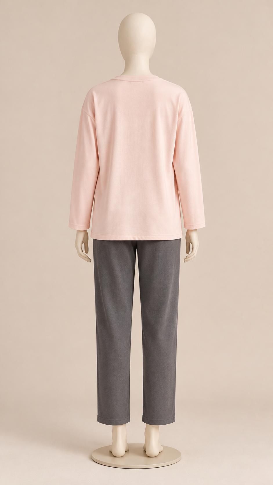 Rosemary Bra-Lined Pajama Set — Pink mannequin back