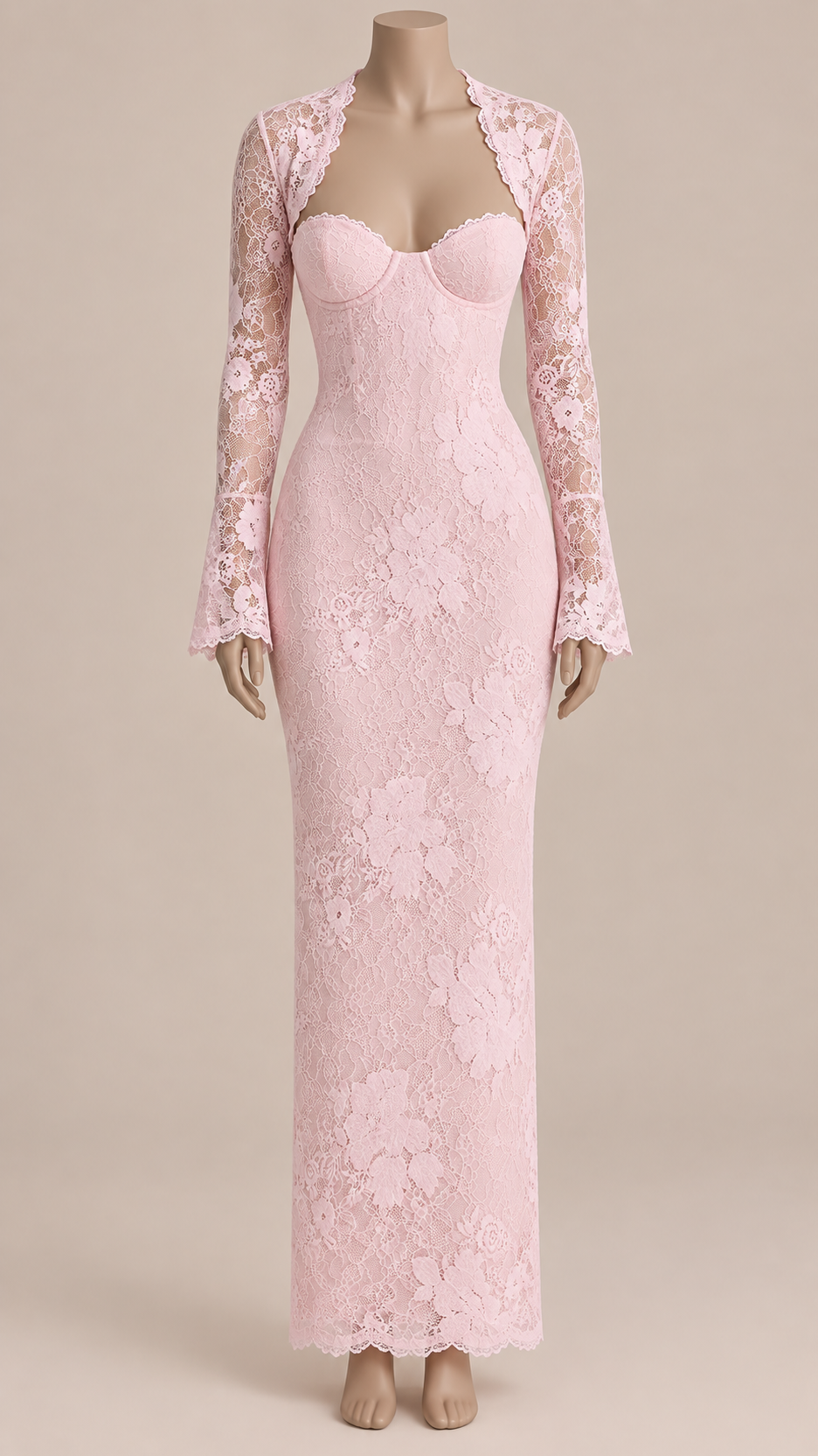 Ariane Bolero Set — Pink mannequin front
