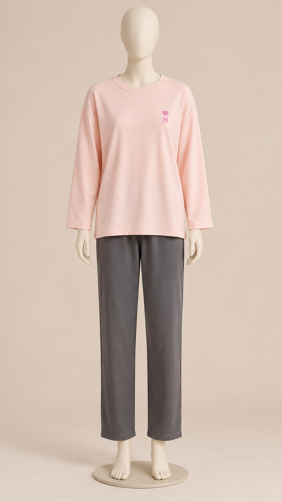 Rosemary Bra-Lined Pajama Set — Pink mannequin front