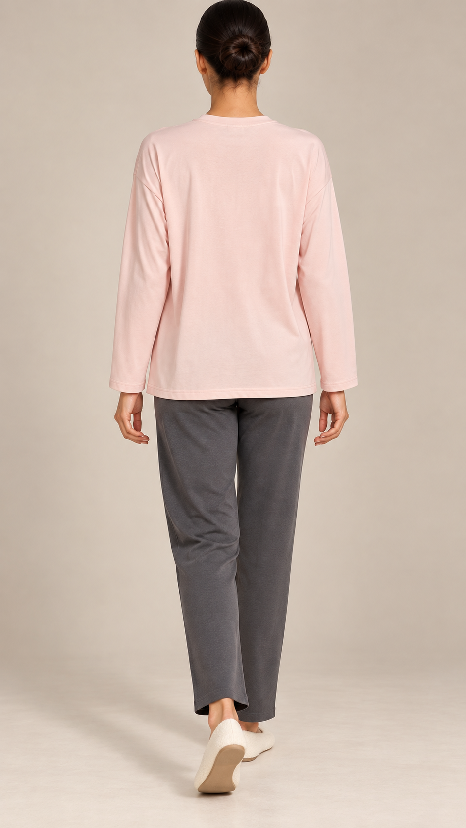 Rosemary Bra-Lined Pajama Set — Pink model back
