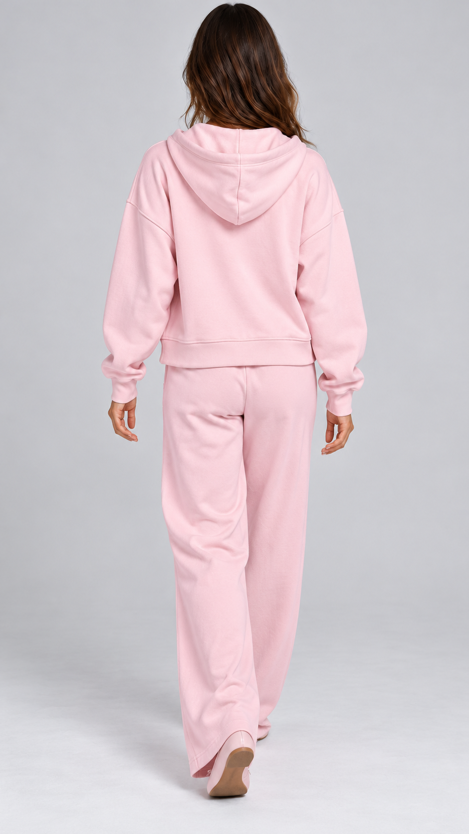Rozalia Zip-Hoodie Set — Pink model back