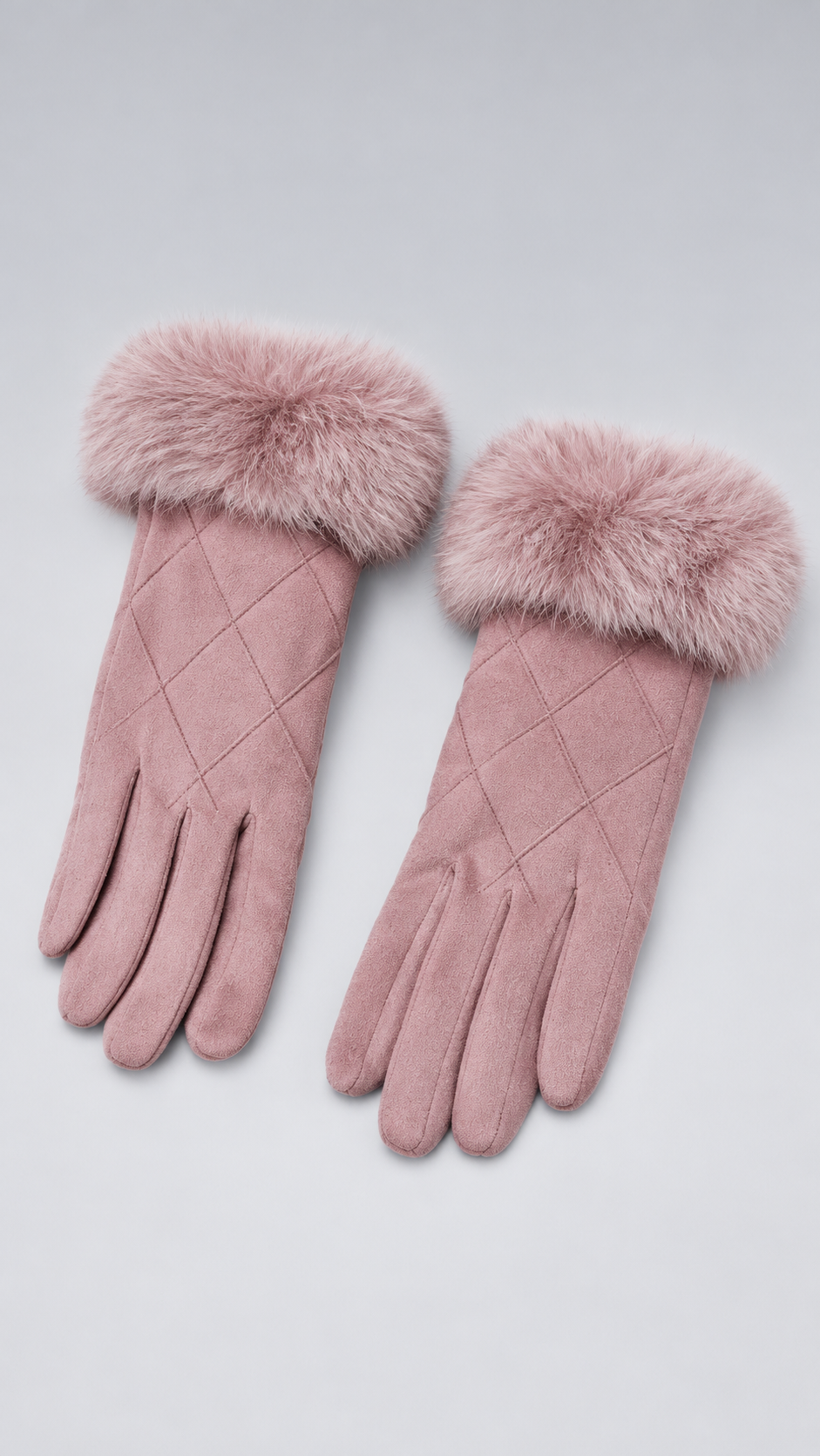 Eulalie Diamond-Quilt Gloves — Pink product only