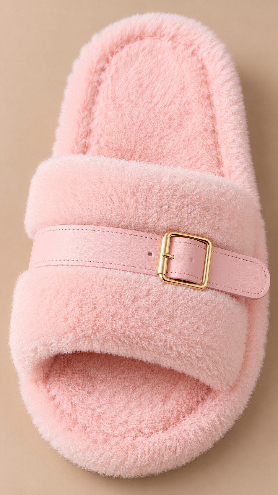 Solange Buckle Slide — Pink shoe detail