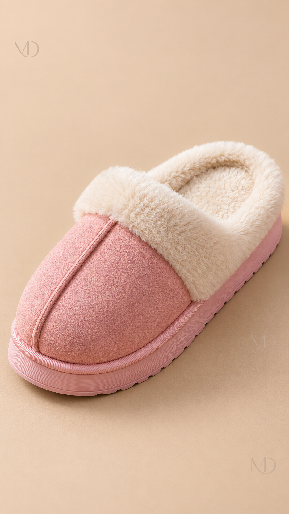 Ysaline Suede Slipper — Pink shoe detail