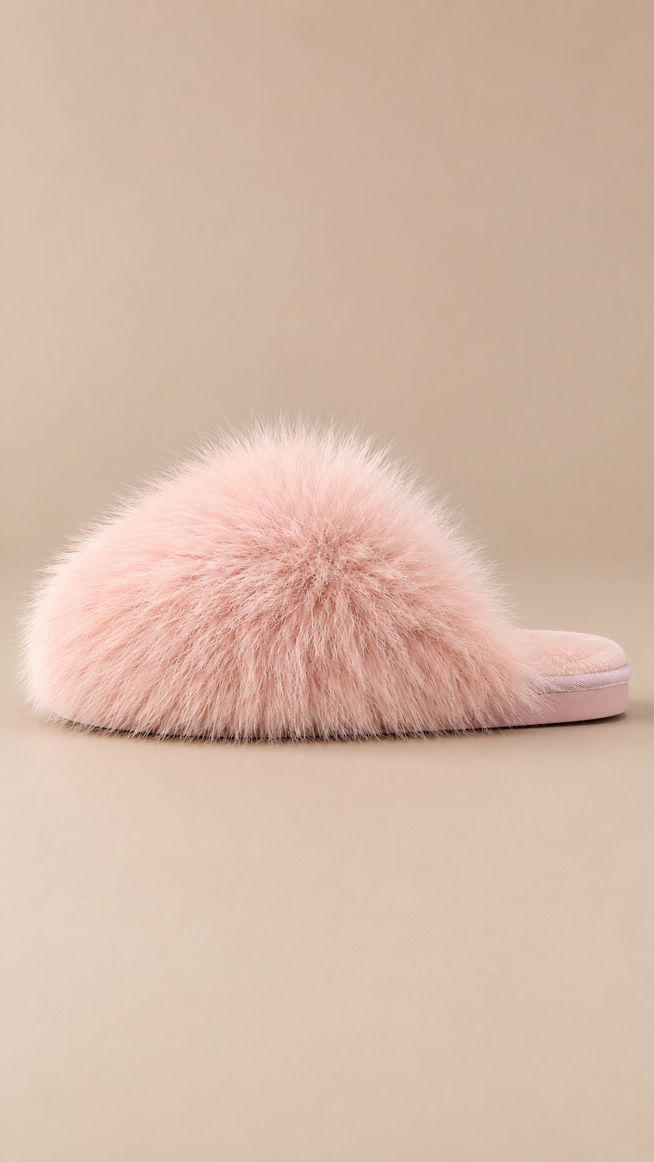 Ravelle Fluff Slipper — Pink shoe side