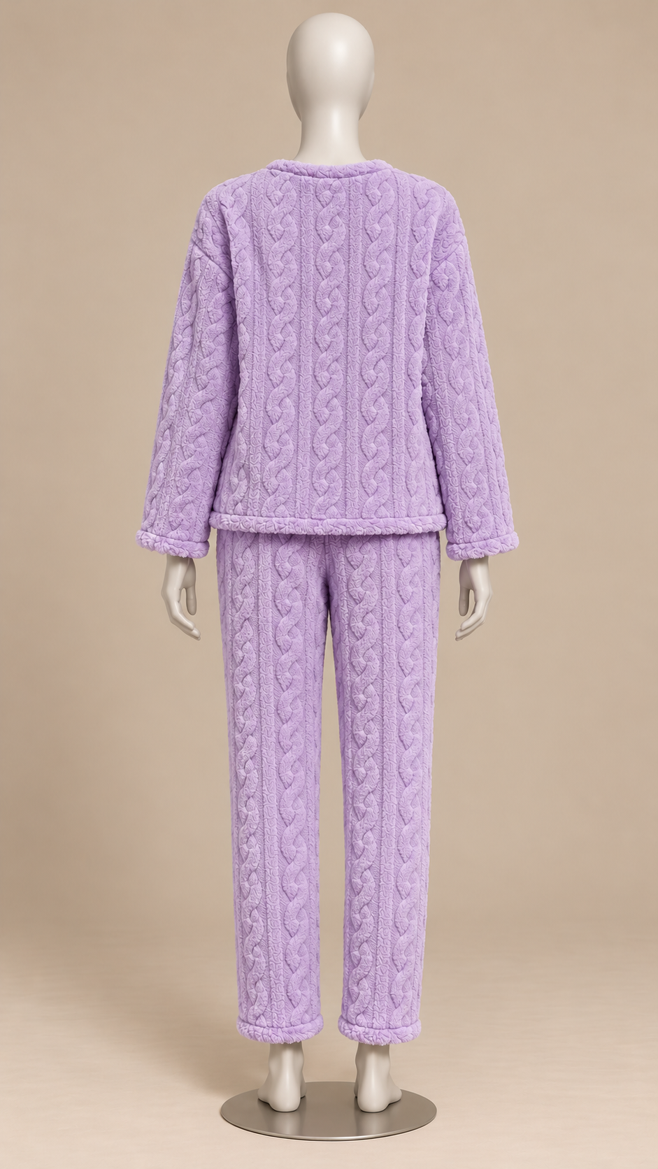 Philippa Bear-Patch Set — Purple mannequin back