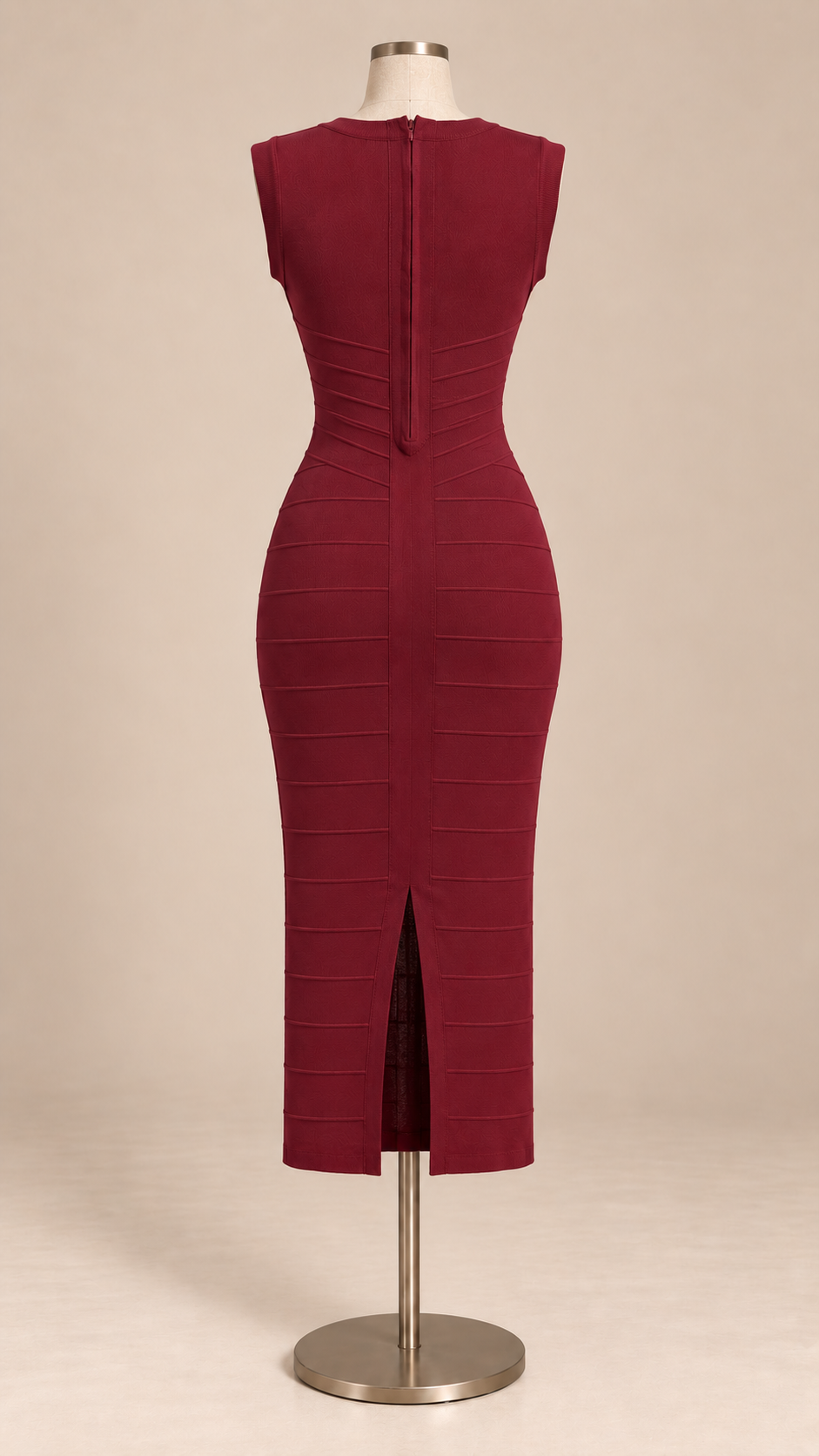 Clemence Teardrop Maxi — Red mannequin back