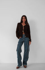 Robin cargobukser i denim