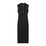 Sculpted Keyhole Midi Dress