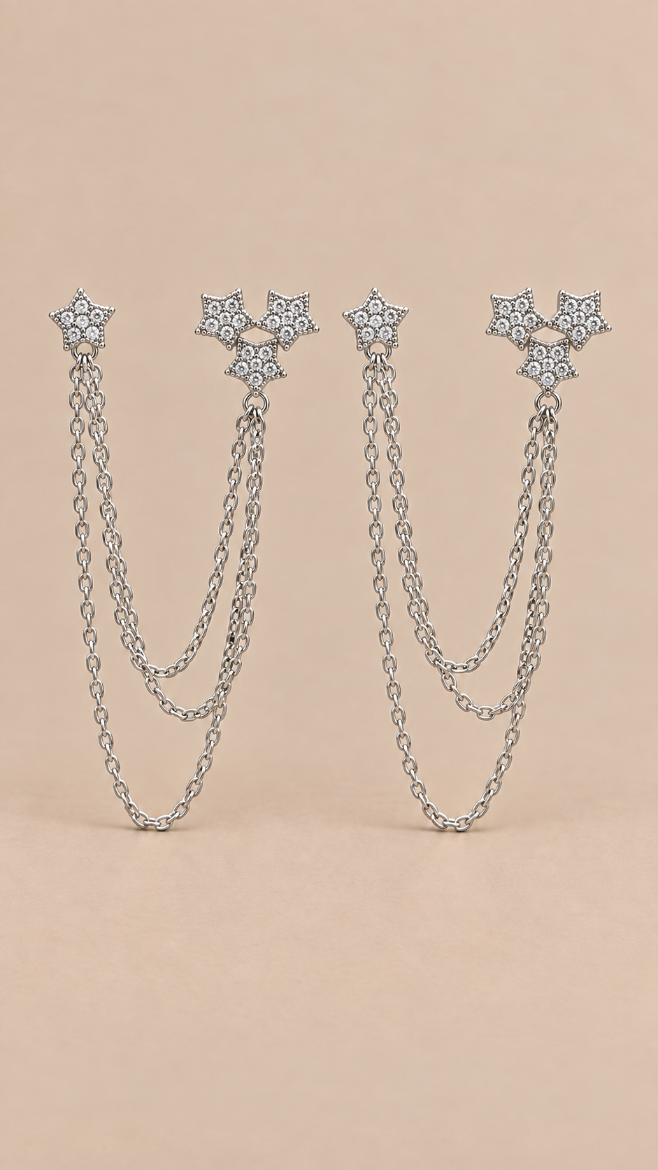 Elara Star-Drop Earrings — Silver product only
