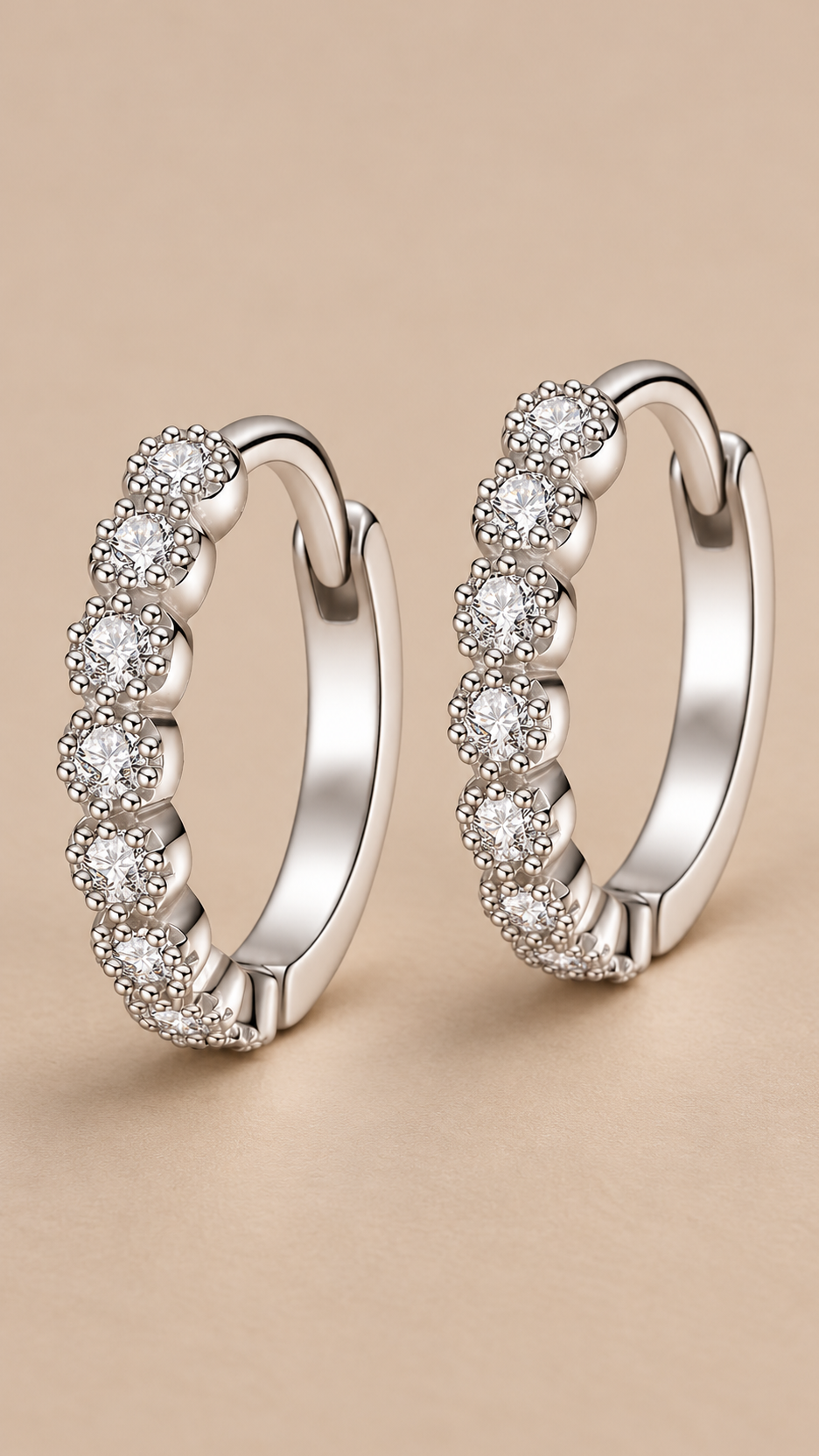 Camilla Pave Huggie Hoops — Silver product only