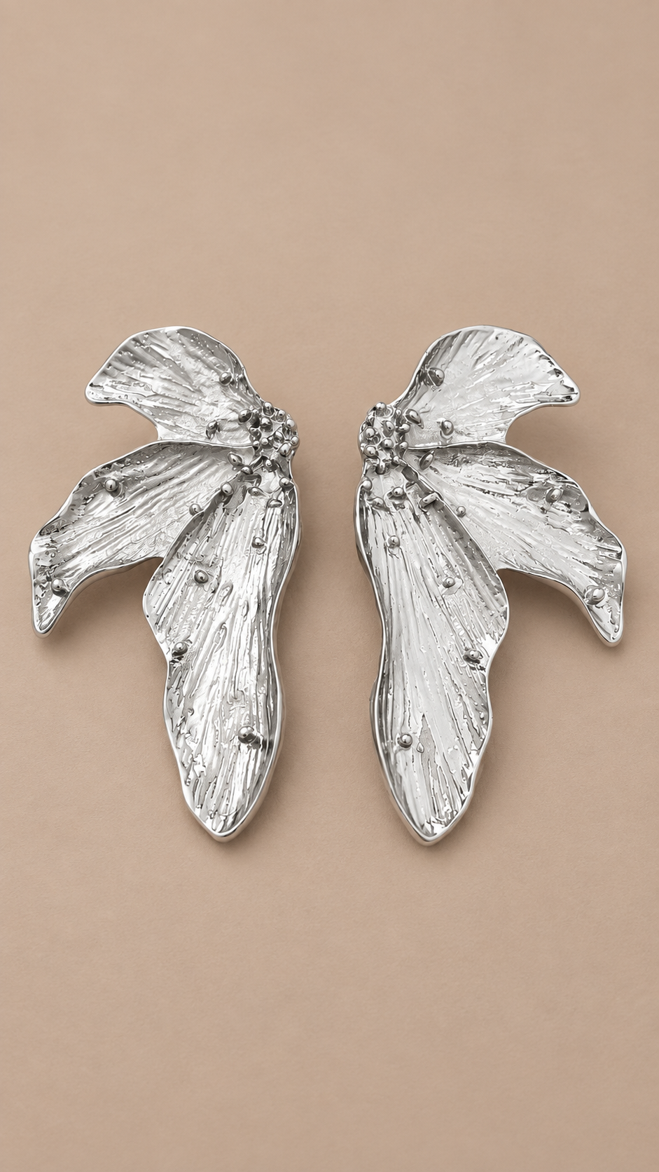 Fleur Leaf Drop Earrings — Silver product only