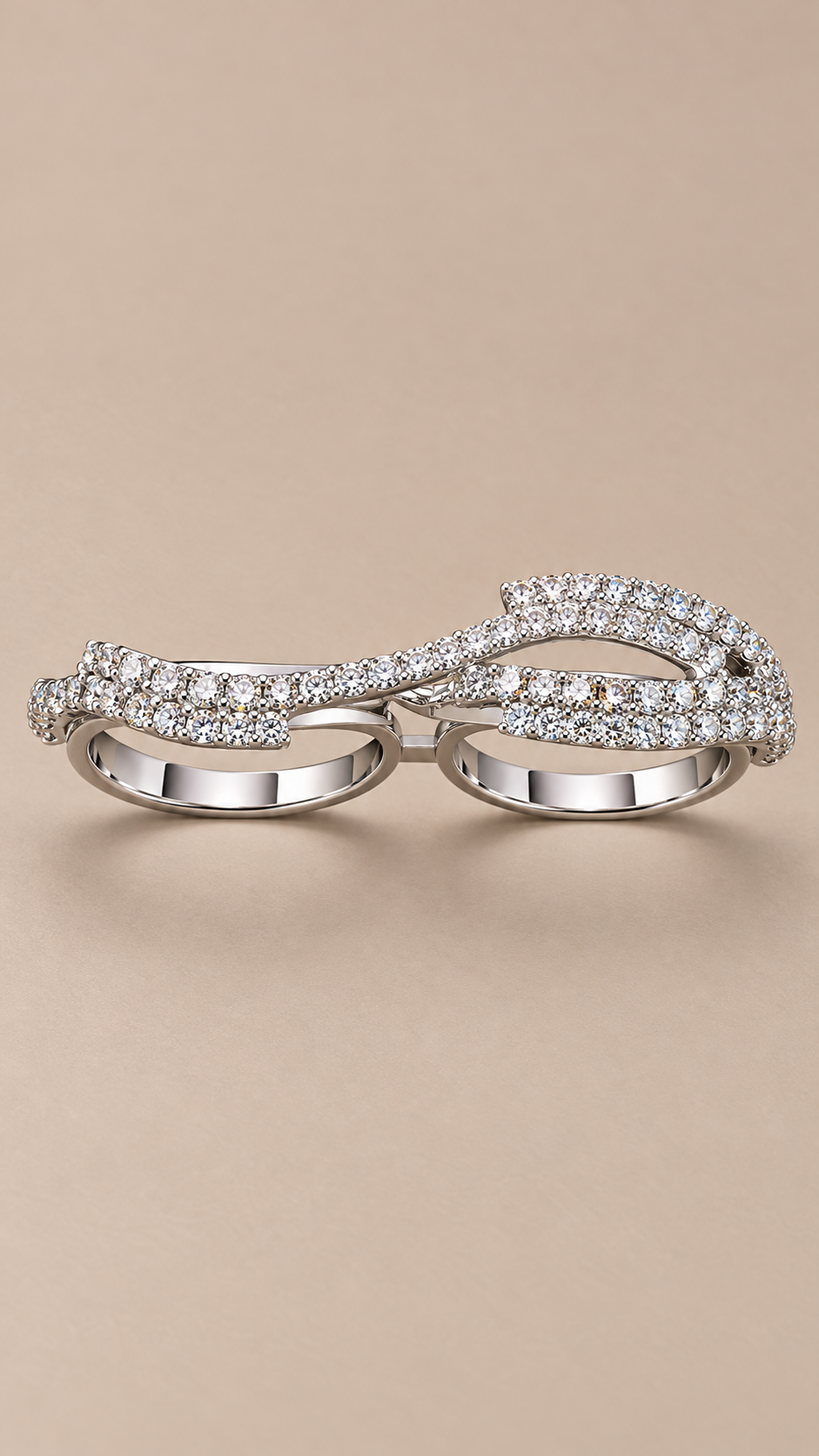 Wrenley Double-Finger Ring — Silver product only
