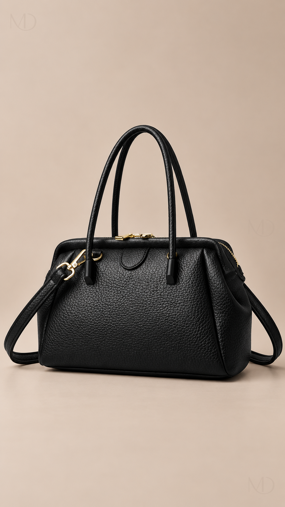 Sona Soft Boston Bag - Black product close-up
