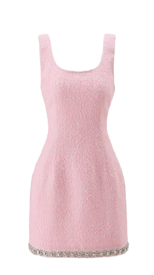 European and American cross-border high-end pink women's suit, mass-produced women's jacket and short skirt two-piece set in stock — 3