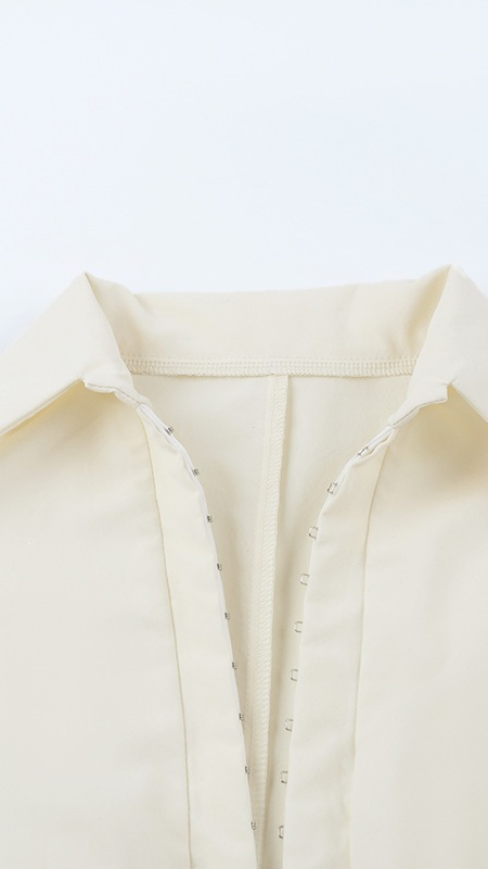 European and American sexy tie-up slim-fit long-sleeve shirt, 2025 autumn new solid color versatile slimming top WQ25305 — 15