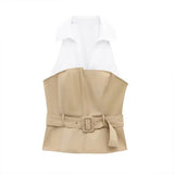 To-farvet top