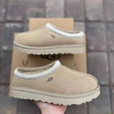 Plush Lined Suede-Look Winter Slippers