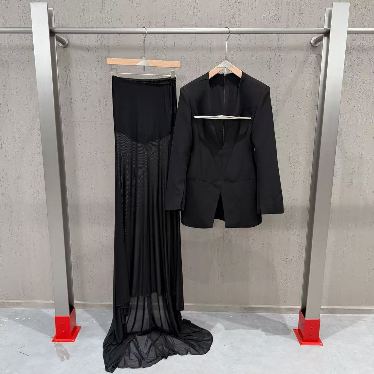 Vera Sheer Mesh Skirt Set